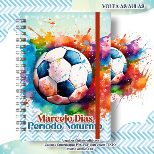 Caderno ou Agenda Personalizada Futebol