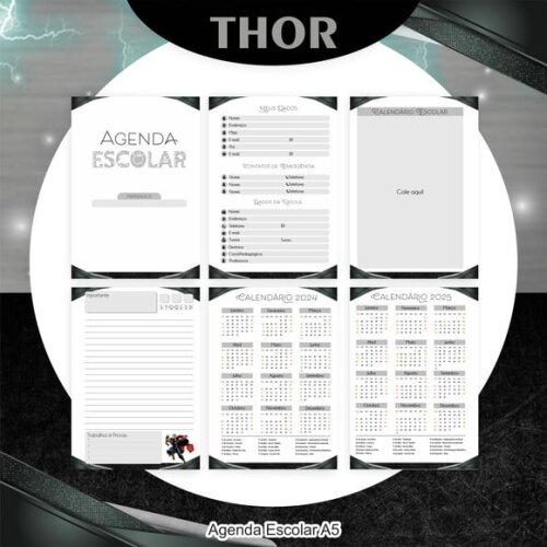 Caderno ou Agenda Personalizada Thor