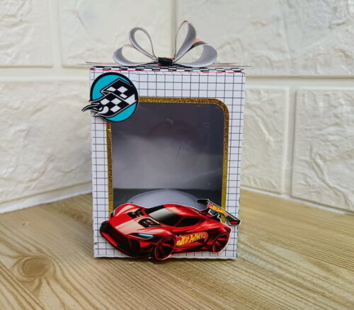 Caixa com Pote para Nutella Hot Wheels