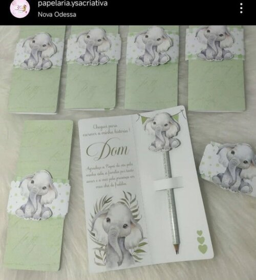 Card Envelope com Lápis Maternidade