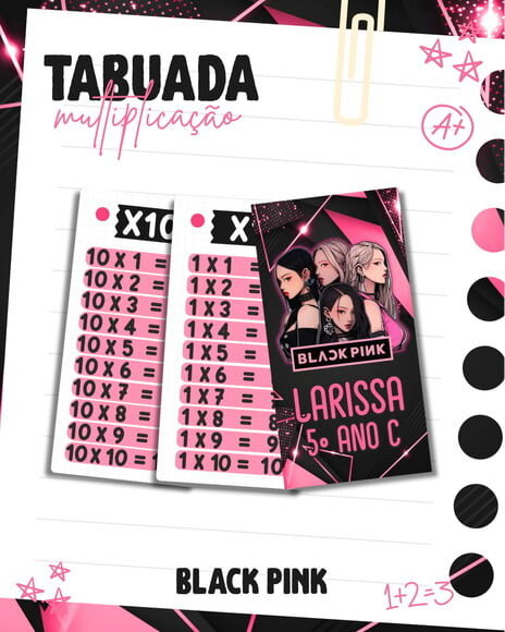 Chaveiro Tabuada Personalizada