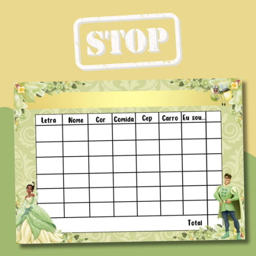 Jogo do Stop ( Conhecido Como Adedanha)