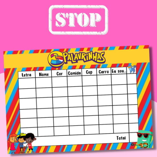 Jogo do Stop ( Conhecido Como Adedanha)