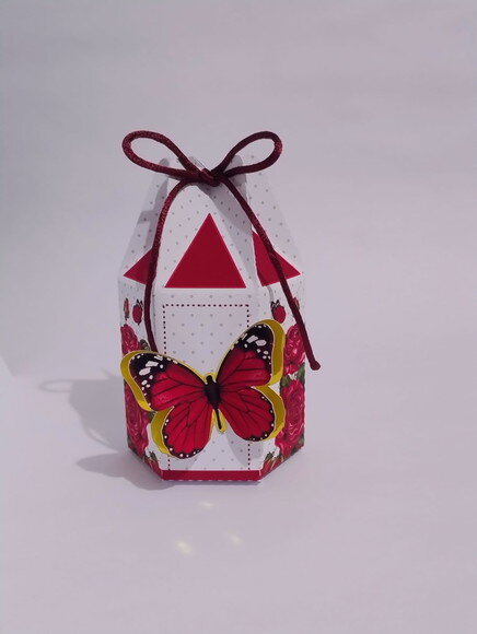 Kit 30 Lembrancinhas Borboleta Vermelha