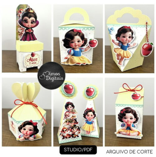 Kit 30 Lembrancinhas Branca de Neve