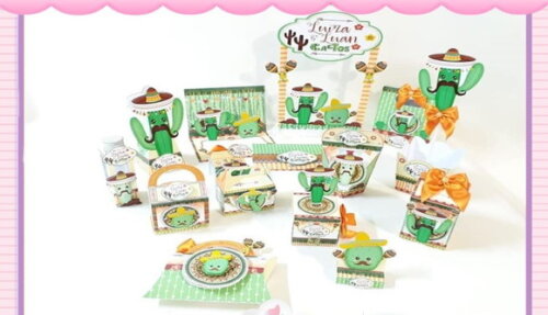Kit 30 Lembrancinhas Cactos