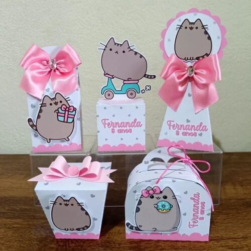 Kit 30 Lembrancinhas Cat Pusheen