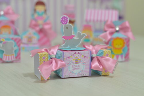 Kit 30 Lembrancinhas Circo Menina