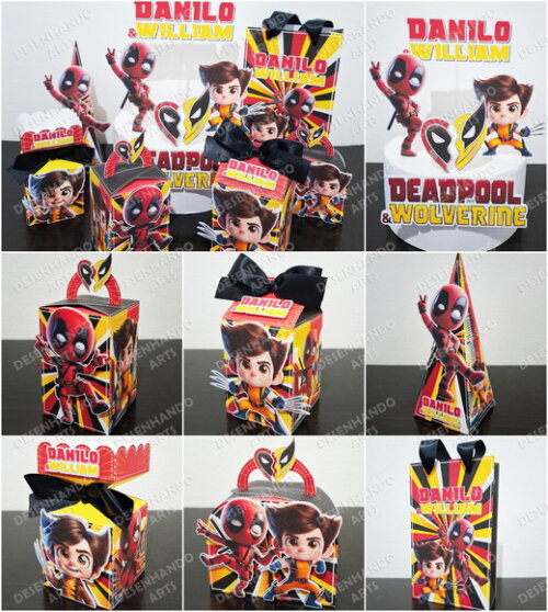 Kit 30 Lembrancinhas Deadpool
