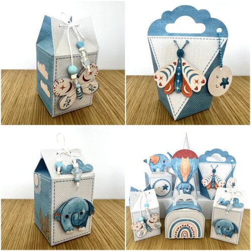 Kit 30 Lembrancinhas Elefante Boho