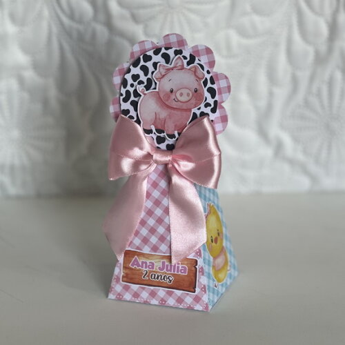 Kit 30 Lembrancinhas Fazendinha Rosa e Azul