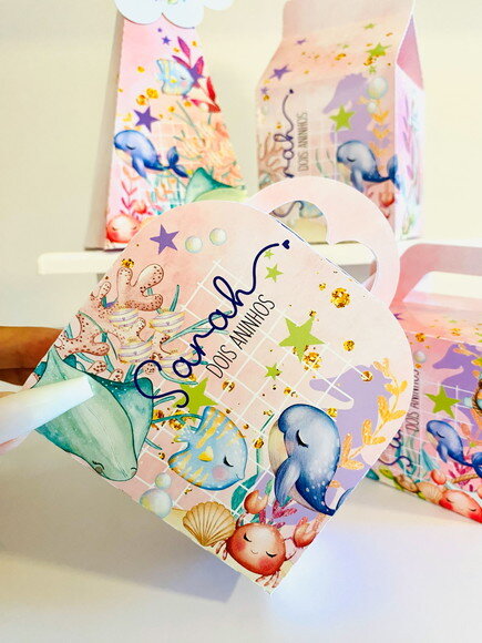 Kit 30 Lembrancinhas Fundo do Mar