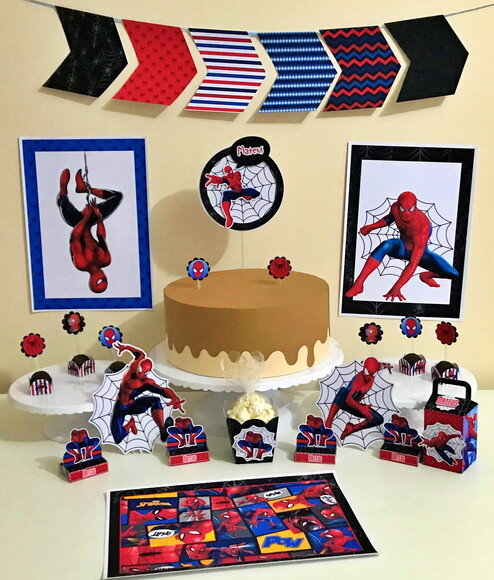 Kit 30 Lembrancinhas Homem Aranha