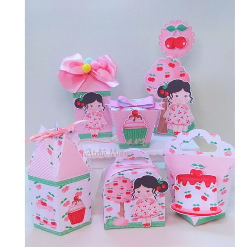 Kit 60 Lembrancinhas Cerejinha