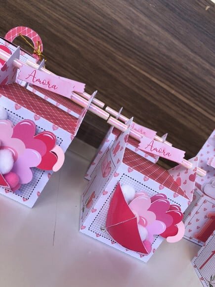 Kit 60 Lembrancinhas Coração