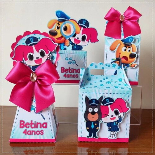 Kit 60 Lembrancinhas Detetive Labrador