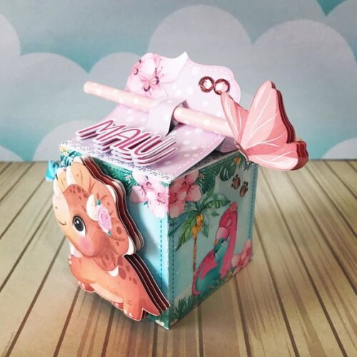 Kit 60 Lembrancinhas Dinossauro Menina