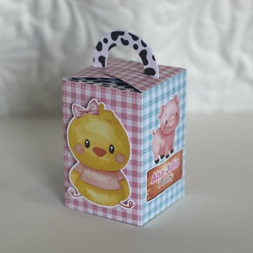 Kit 60 Lembrancinhas Fazendinha Rosa e Azul