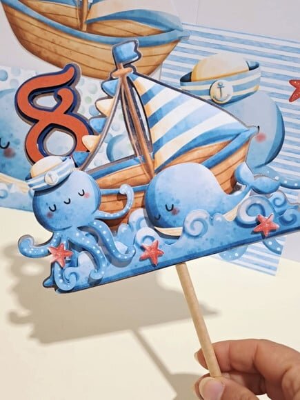 Kit 60 Lembrancinhas Fundo do Mar