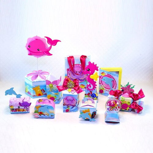 Kit 60 Lembrancinhas Fundo do Mar Menina