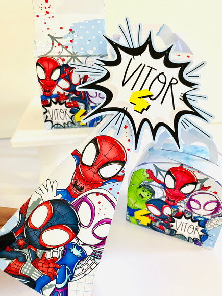 Kit 60 Lembrancinhas Homem Aranha