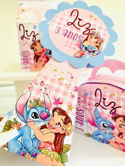 Kit 60 Lembrancinhas Lilo e Stitch