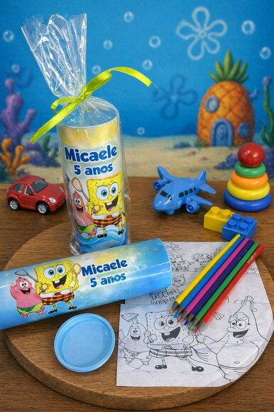 Kit Colorir Tubo Lata - Qualquer Tema