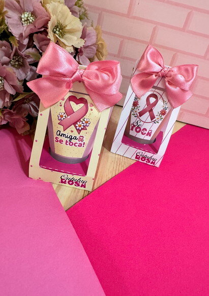 Kit com 10 Lembrancinhas Outubro Rosa