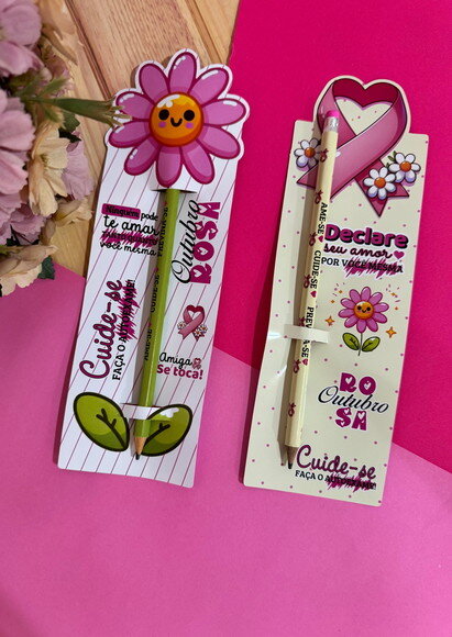 Kit com 10 Lembrancinhas Outubro Rosa