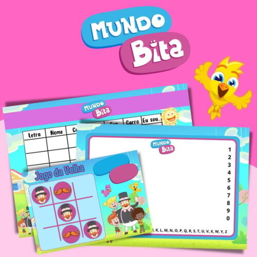 Kit Jogos Personalizados ( Lousa, Stop, Forca ou Velha )