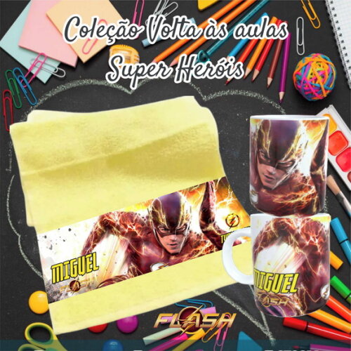 Kit Toalhinha com Garrafa Personalizada