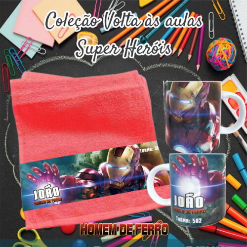 Kit Toalhinha com Garrafa Personalizada