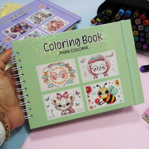 Livro de Colorir A5 com 50 Folhas