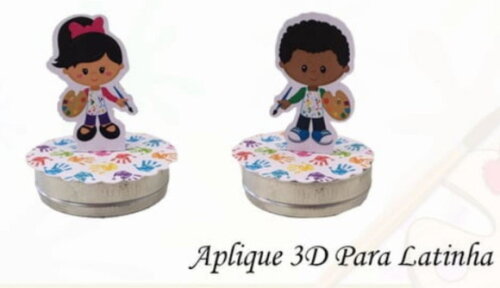 Tag 3 D para Latinha- Qualquer Tema