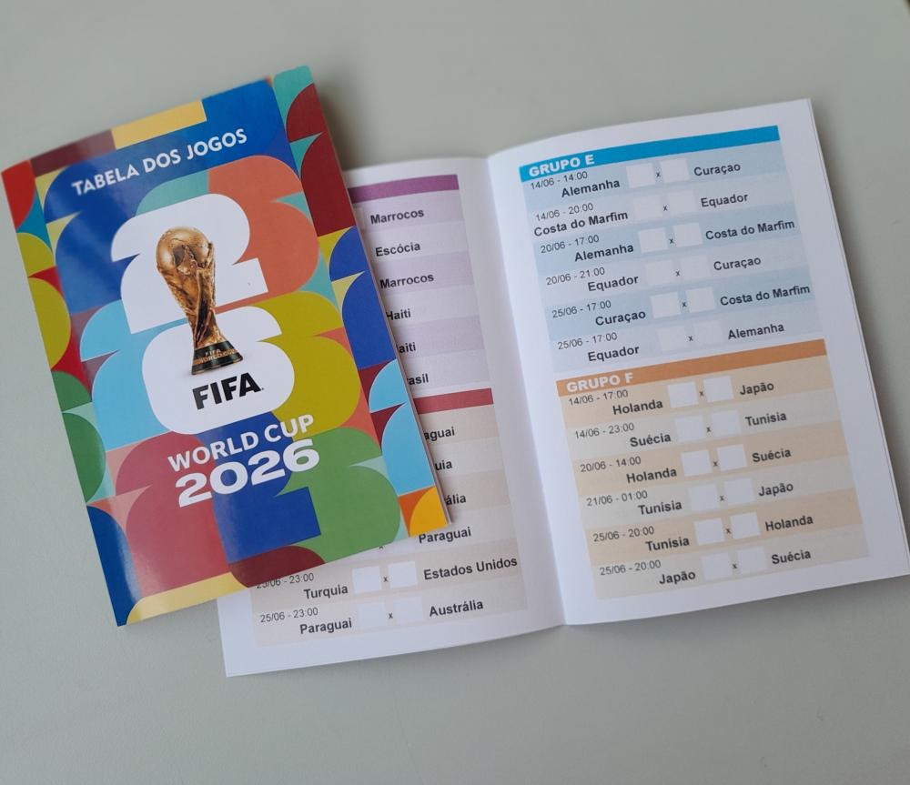 Lembrancinha Copa do Mundo - Tabela 30 unidades