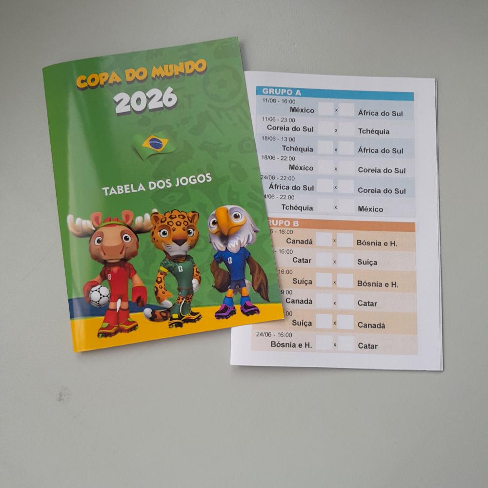 Lembrancinha Copa do Mundo - Tabela 30 unidades