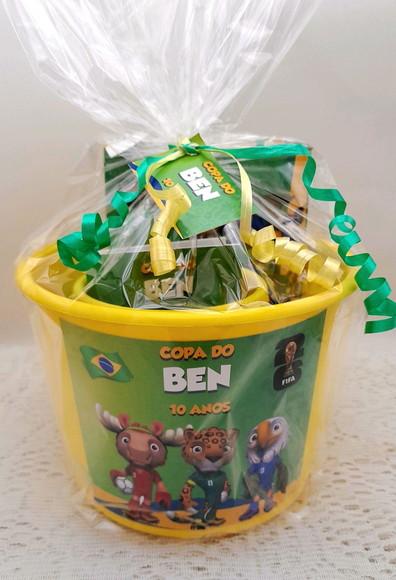 Balde de Pipoca com Tabela Copa - 30 Unidades