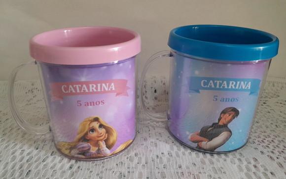 Caneca Acrílica Personalizada Rapunzel