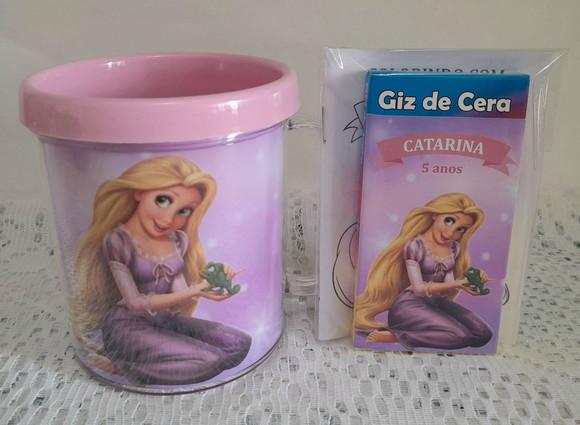 Caneca Acrílica Personalizada Rapunzel