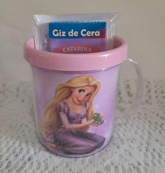 Caneca Acrílica Personalizada Rapunzel