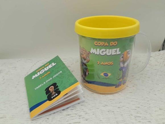Caneca Copa do Mundo com Tabela dos Jogos