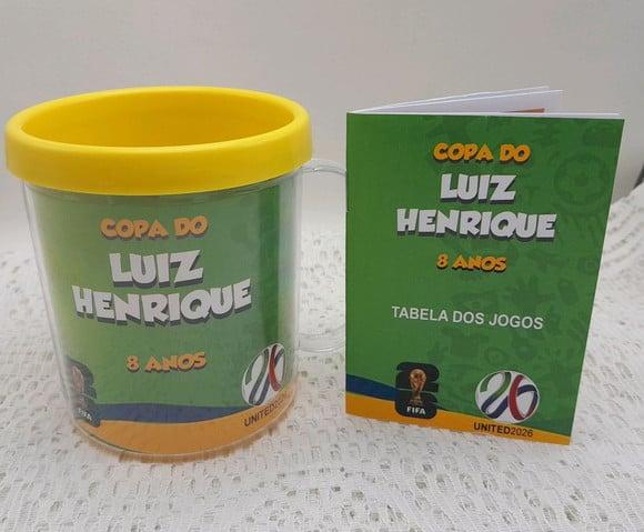 Caneca Copa do Mundo 2026 com Tabela dos Jogos