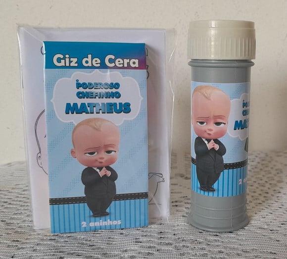 Kit Colorir e Bolinha de Sabão Personalizados - 30 Unidades
