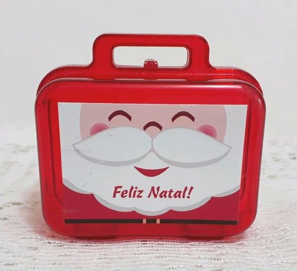 Lembrancinha de Natal Mini Maletinha Acrilica