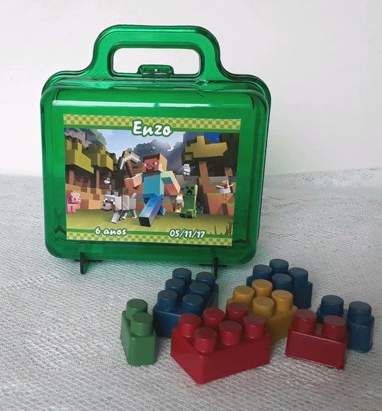 Maletinha Personalizada c/ Blocos de Montar - 24 Unidades