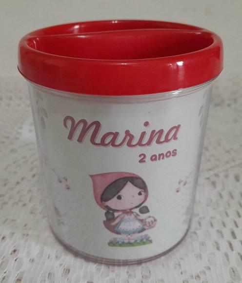 Porta-lápis Personalizado Chapeuzinho - 30 Unidades