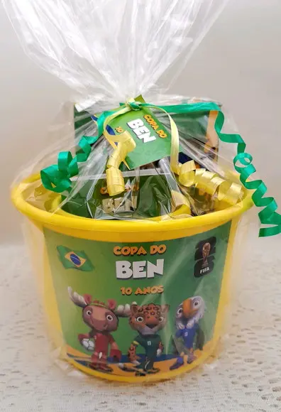 Balde de Pipoca com Tabela Copa - 30 Unidades