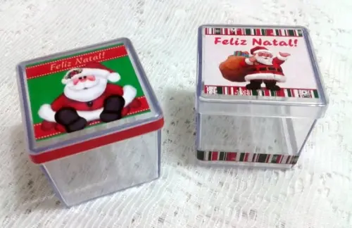 Caixinha Acrilica Papai Noel