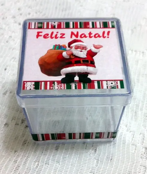 Caixinha Acrilica Papai Noel