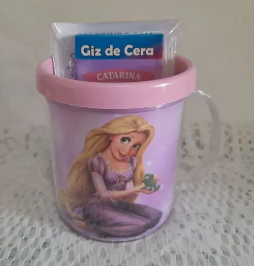 Caneca Acrílica Personalizada Rapunzel